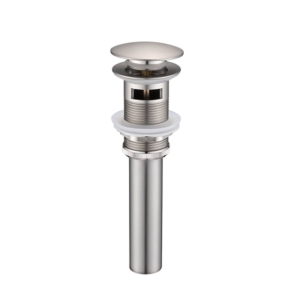 Bathroom Sink Drain with Overflow, Vessel Sink Lavatory Vanity Pop Up Drain Stopper, 304 Stainless Steel