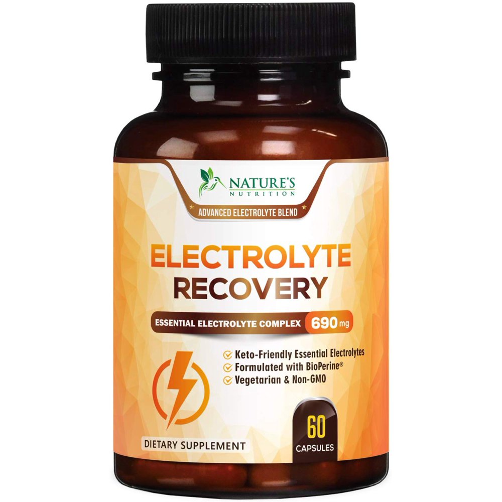 Nature's Nutrition Electrolyte Tablets Hydration Supplement for Cramps