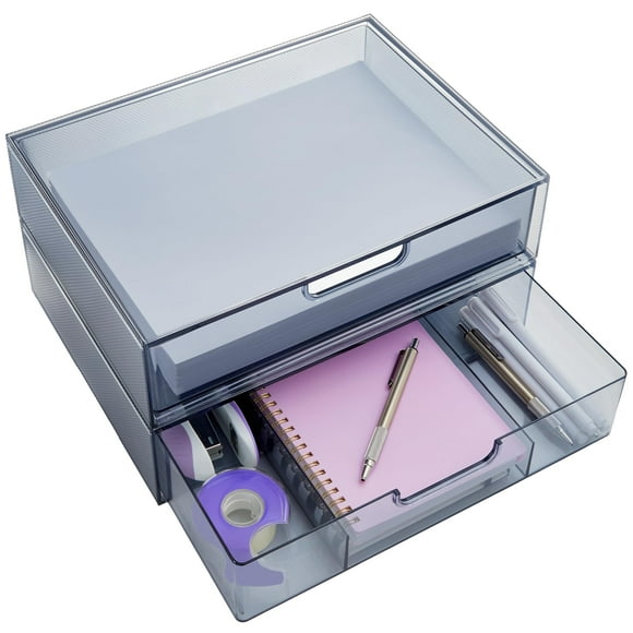 Cajón de almacenamiento StorI STAX, apilable, plástico, 32 x 23 x 8 cm, juego de 2