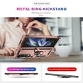 thumbnail image 4 of SaniMore Tri-layer Case for Samsung Galaxy Z Fold 4 7.6", 360° Rotating Holder/Kickstand Rugged PC Back TPU Bumper Magnetic Car Mount Anti-fingerprint Anti-fall Heavy Duty Protective Case, Rosegold, 4 of 7