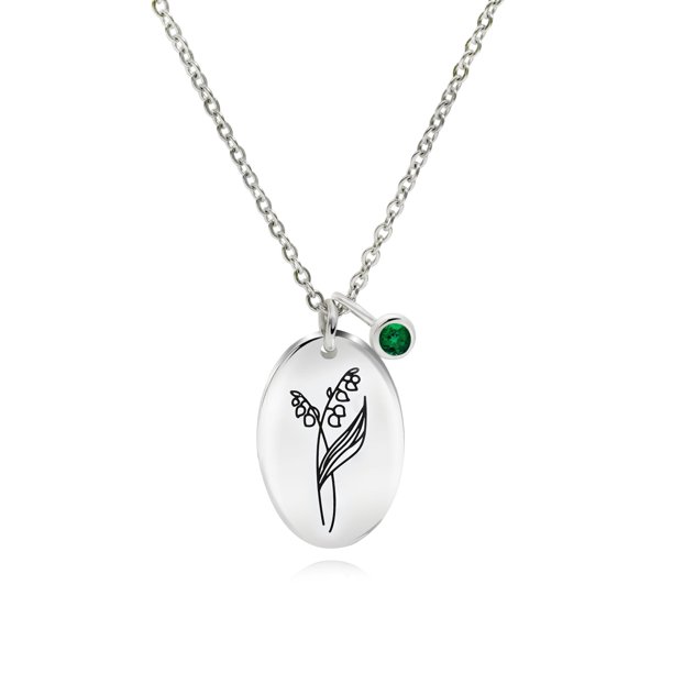Collar de Lirio de los Valles JeenMata Regalo Floral Personalizado para Mujeres