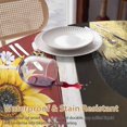 thumbnail image 4 of Chicken Sunflowers Round Tablecloth 54 inches Yellow Flower Bee Farms Animal Oil Painting Waterproof Oil-Proof Table Cloth Round Table Cover for Holiday Party Picnic Dinner Decor Indoor Outdoor Use, 4 of 9