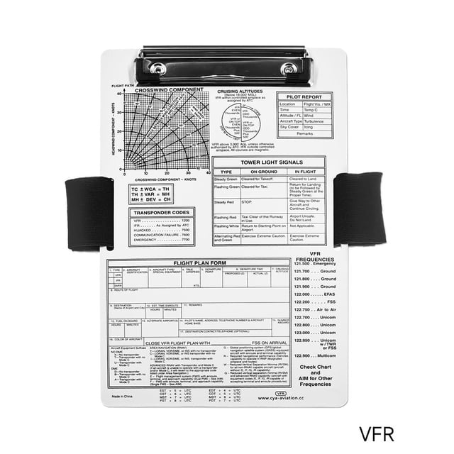 Pilot Knee Board Aluminum Aviation Knee Board Pilot Notepad for Pilots To Write Vfr+A