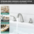 thumbnail image 3 of PARLOS 2-Handle Widespread Bathroom Sink Faucet, Brushed Nickel, 3 of 7