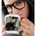 thumbnail image 2 of 3dRose, Sepia vintage wet plate Old linotype printer in Santa Clara Cuba , 15oz Two-Tone Red Mug, 2 of 7