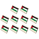 thumbnail image 1 of Insignias nacionales de la bandera de Palestina, insignia esmaltada de cristal, traje de recuerdo (32x23mm), 1 of 2