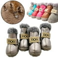 thumbnail image 5 of Warm Winter Little Pet Dog Boots Soft Anti-Slip Sole Paw Protectors Small Puppy Shoes 4PCS, 5 of 5