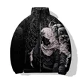 thumbnail image 2 of Abrigos de invierno para hombre, ropa de calle Harajuku con estampado de diablo, capa, armadura, chaqueta holgada de algodón con estampado de moda para hombre, chaquetas, abrigos, 2 of 5