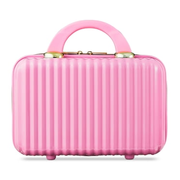 Hard Shell Cosmetic Travel Case, Pink, 1 Count