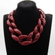 thumbnail image 3 of Collar de cadena de eslabones acrílicos gruesos Qarigey Boho para Mujer azul real, 3 of 6