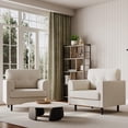 thumbnail image 2 of AKDSteel 38" Modern Single Sofa, Linen Upholstered Armrest Accent Chair With High-Density Foam For Living Room, 2 of 7