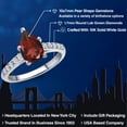 thumbnail image 2 of Gem Stone King 10K White Gold Red Garnet and Lab Grown Diamond Engagement Ring for Women | 2.20 Cttw | Pear Shape 10X7MM | Gemstone January Birthstone | Size 7, 2 of 6