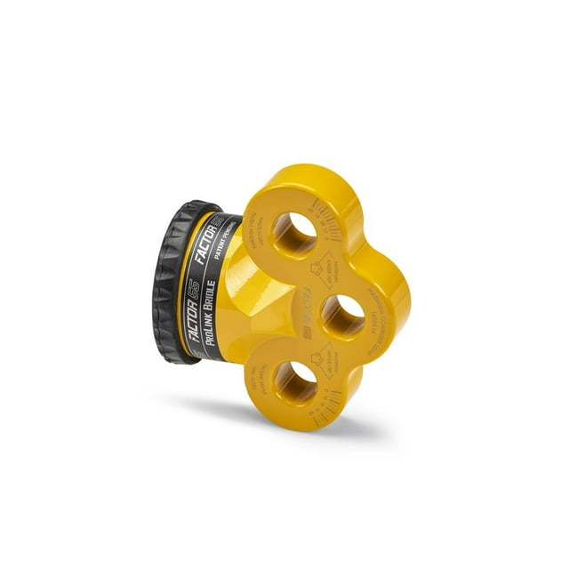 Factor 55 Support de Câble de Treuil 00220-03 ProLink Bride; s'Adapte aux Manilles de Diamètre 3/4 Pouce; s'Adapte aux Câbles en Acier de Diamètre 3/8 Pouce/cordes de Treuil Synthétiques; 16000 Livres; Revêtement en Poudre; Jaune; Aluminium