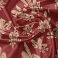 thumbnail image 5 of Ambesonne Fleur De Lis Valance Pack of 2, Vintage Swirling Deco, 42"X18", Peach and Vermilion, 5 of 5