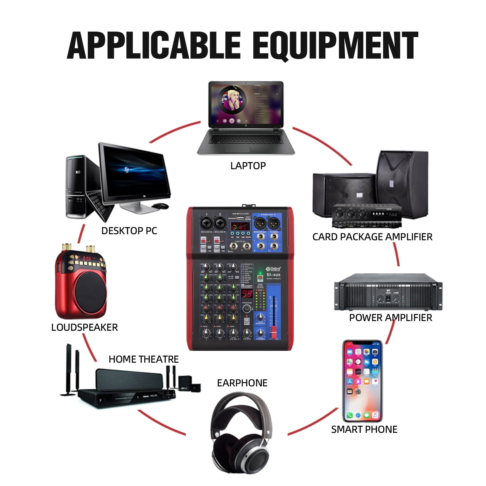 High sound quality! D Debra Audio Pro Portable Recording Mixer Audio With  USB 99 DSP Digital Effects For DJ Mixer Console Karaoke Recording Studio ...