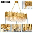 thumbnail image 3 of Fitsai Gold Chandelier Lighting 8 Lights Island light for Diningroom Livingroom Kitchen, 3 of 7