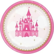 Creative Converting 344443 6.3 in. Little Princess Dessert Plates - 96 Count