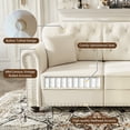 thumbnail image 4 of AENKYO 63" Chesterfield Velvet Loveseat, Mid-Century Modern 2-Seat Sofa with Nailhead Trim and Tufted Back, Beige, 4 of 8