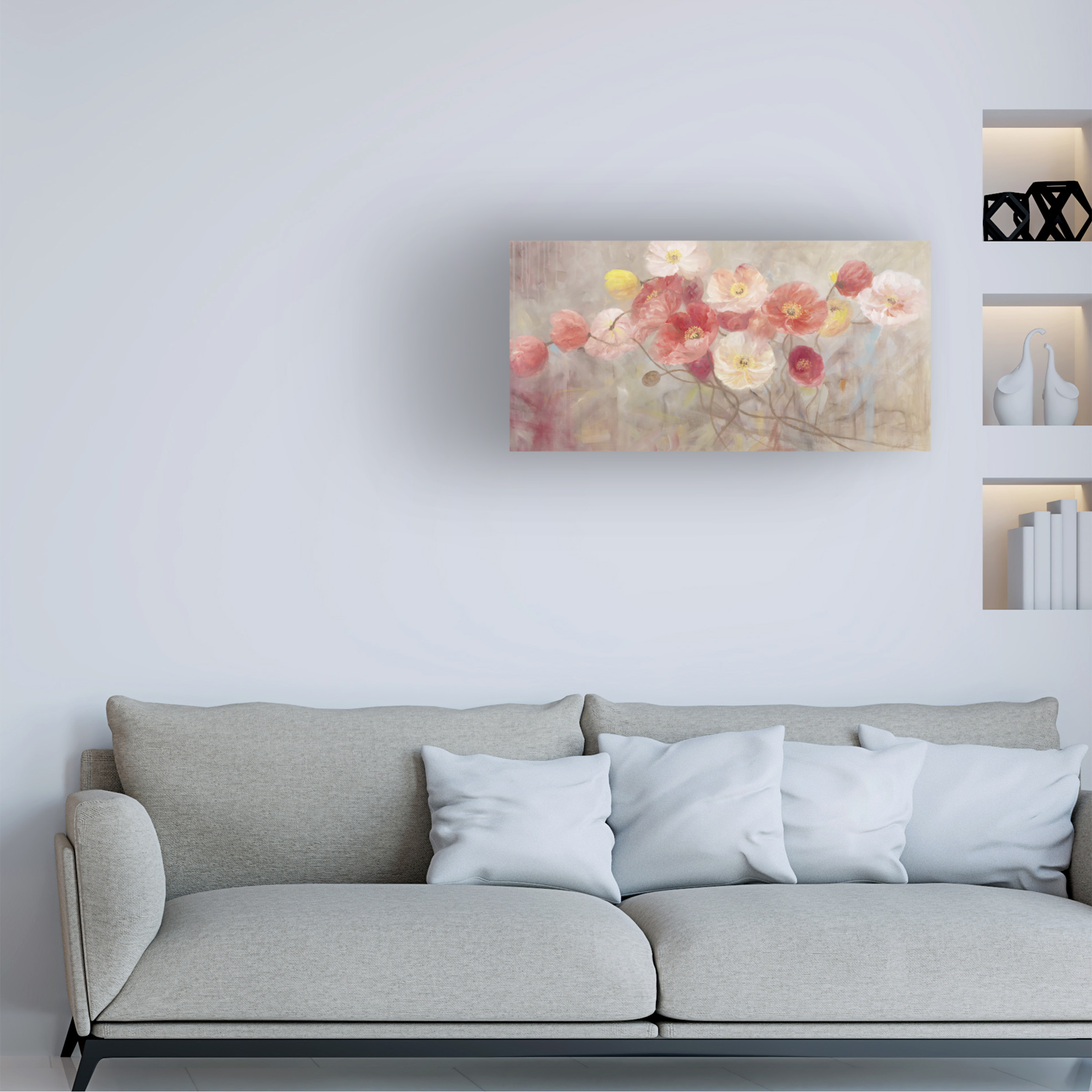 Li Bo 'Wild Poppies I' Canvas Art