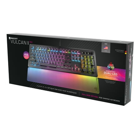 ROCCAT - Vulcan II Max Full-size Wired Keyboard with Optical Titan Switch, RGB Lighting, Aluminum Top Plate and Palm Rest - Black