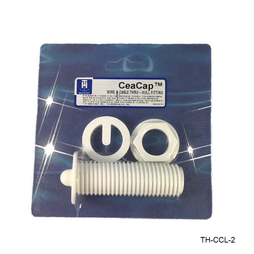 TH Marine THCCL2DP 0.28 in. Slot Straight Bulkhead ThruHull