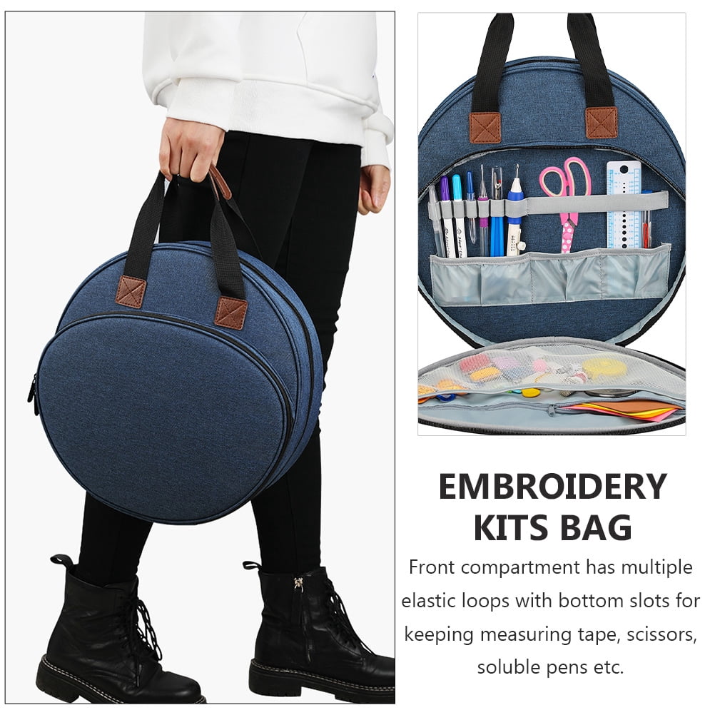 UPOUART Knitting Project Bag with Multi-Functional Tool Storage Organizer for Craft Enthusiasts 1 Pack
