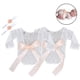 thumbnail image 1 of Laklulu Peleles de encaje para bebés recién nacidos, accesorios de fotografía con vestido con lazo, trajes de sesión para bebés, niñas, gemelos de princesa, champán, 1 of 6