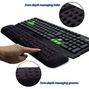 BRILA Upgraded Keyboard Wrist Rest Ergonomic Hand Support Pad, Comfy Soft Memory Foam Gel Padded Non-Slip Large Wrist