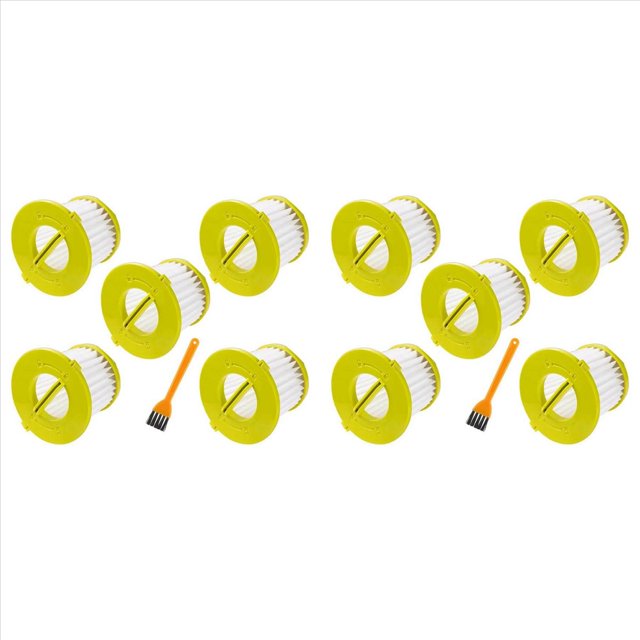 10 Filtros Lavables de Repuesto para Aspiradora Manual para 18V ONE+ PERFORMANCE PCL704K, PCL705K,PCL705B,PCL700
