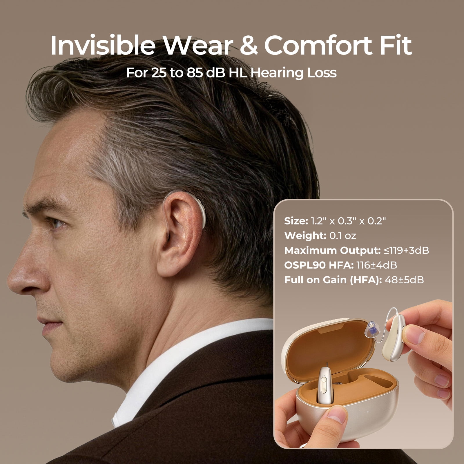 iBstone AuraLink Bluetooth OTC Hearing Aids for Seniors Adults, App-Controlled for Precise Fitting, AI Noise Reduction, Bluetooth 5.4 for Phone Call & Music Streaming, Pair
