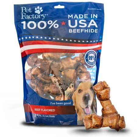 UPC: 0094983783241 | Pet Factory Beefhide Bones Beef Flavored 4   18 Count