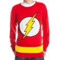 thumbnail image 1 of DC Comics Flash Logo Red Knit Adult Sweater Small, 1 of 3