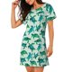 thumbnail image 2 of Fotbe Green Sea Turtle Bata de Dormir para Mujer con Estampado, Camisón de Algodón de Manga Corta, Ropa de Dormir Casual, 2 of 6