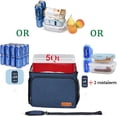 thumbnail image 3 of TuErcao Insulated Cooler Bag 6/24 Can Collapsible Leakproof Soft Sided Cooler for Car, Portable Foldable Small Ice Chest for Beach Camping Picnic Travel, 5/15qt Lunch Box for Men Work, 3 of 7