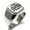 Silver, variant on Stainless Steel Letter S Initial Old English Monogram Engraved Engraved Square Flat Top Biker Style Polished Signet Ring