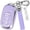 Silver-purple, variant on Key Fob Cover Compatible with Fit for Honda Accord Civic CR-V HR-V Pilot Passport Ridgeline Keychain Case Holder Protector,Gold-black