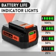thumbnail image 3 of 2Pack 3000mAh 40V LBX2040 Lithium Battery and Charger Compatible with Black and Decker 40 Volt LBX2040 LBXR36 LBXR2036 LST540 LCS1240 LBX1540 LST136W Cordless Power Tool, 3 of 11
