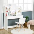 thumbnail image 2 of HOMCOM Vanity Table Makeup Dressing Table w/ Mirror Drawers Shelves White, 2 of 10
