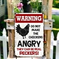thumbnail image 2 of Chicken Coop Signs Warning Do Not Make The Chickens Angry Tin Sign Funny Outdoor Metal Chicken Signs Chicken Farm Sign Wall Decor Gifts 8x12 Inch, 2 of 5