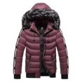 thumbnail image 1 of Winter Jacket Men 2023 Fur Collar Hooded Thick Warm Cotton Outwear Man Patchwork Parka And Coats Windbreaker Parkas Male M-5xl, 1 of 5
