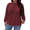 Wine Red, variant on NISVIYA Women Plus Size Trendy Oversized Zip Up Hoodie - Casual Long Sleeve Cute Sweatshirt