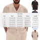 thumbnail image 3 of Ceisia Men's Relaxed Fit Short Sleeve Cuban Collar Cotton Linen Blend Shirt with Dual Chest Pockets Black XXXL Gifts, 3 of 9