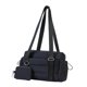 thumbnail image 3 of Bolso de gimnasio, bolso de mano con cartera pequeña, correa ajustable, bandolera ligera y de lona Negro, 3 of 9