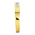 thumbnail image 3 of Wellingsale Men's Solid 14k Yellow Gold Polished CZ Cubic Zirconia Wedding Band - Size 8, 3 of 5