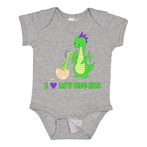 Inktastic I Love My Big Sis Boys or Girls Baby Bodysuit