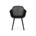 thumbnail image 3 of Christopher Knight Home Lotus Outdoor Modern Dining Chairs (Set of 2) by  Black 24.00" W x 20.50" L x 32.20" H, 3 of 5