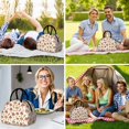 thumbnail image 6 of Mushroom and Flower White Pattern Insulated Lunch Bag,Leakproof Large Capacity Lunch Box for Work,Picnic or Travel,11.4 X 6.7 X 8.3 Inches, 6 of 6
