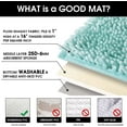 thumbnail image 5 of 2 Pieces Bathroom Rugs, Non Slip Absorbent Velvety-Soft Butter Chenille Bath Mat Set (Light Blue), 5 of 6