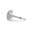 thumbnail image 4 of Gem & Harmony Sterling Silver Black and White Synthetic Cubic Zirconia (CZ) Cat Ring for Women, 4 of 6