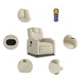 thumbnail image 4 of vidaXL Massage Recliner Chair Cream Faux Leather, 4 of 5